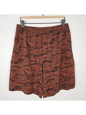 Lululemon Pace Breaker Short 9" Linerless Tiger Camo Multi Orange Size L